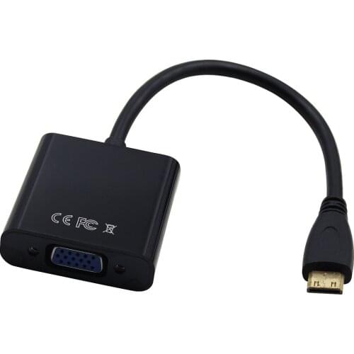 Mini HDMI To VGA Video Converter Adapter Cable For Digital Camcorder Camera