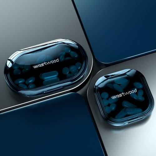 Four compartments and six compartments light luxury portable plastic pill box