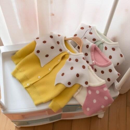 Modis Knitted Girls Cardigan Baby Sweater Toddler Girl Sweaters Christmas Girl Winter Clothes Kids Tops Children Outfits 12M-6Y