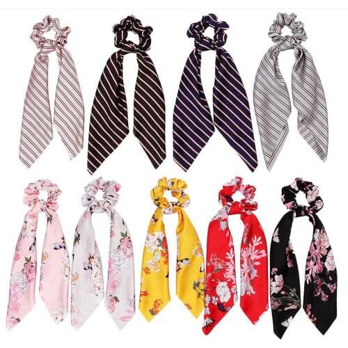 New Fashion Girls Hair Scrunchies Bohemia Elastic Hair Ropes Hair Ribbon Scarf Ponytail Holder Hair Accessories