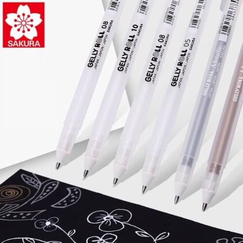 SAKURA High-gloss Pen Set Hand-painted High-gloss White Pen Painting Art Special Hook Line Pen Painting Pen