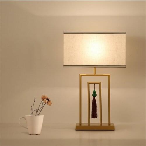 Modern Table Lamp For Bedroom Bedside Light Living Room Study Bed Room Decorative Classical Led Fabric Desk Lamps Light Fixtures