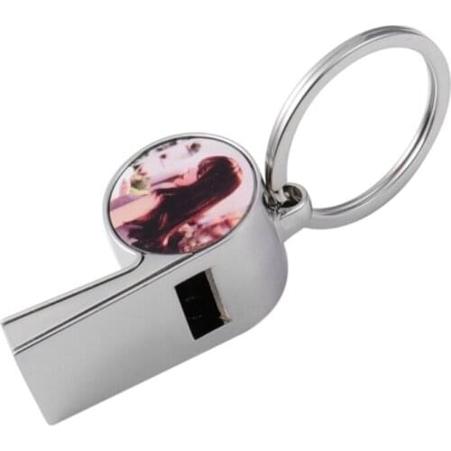 Sublimation Blanks Keychains Board Ornaments DIY Heat Transfer Whistle Keychain Pendants for Sublimation Keyrings