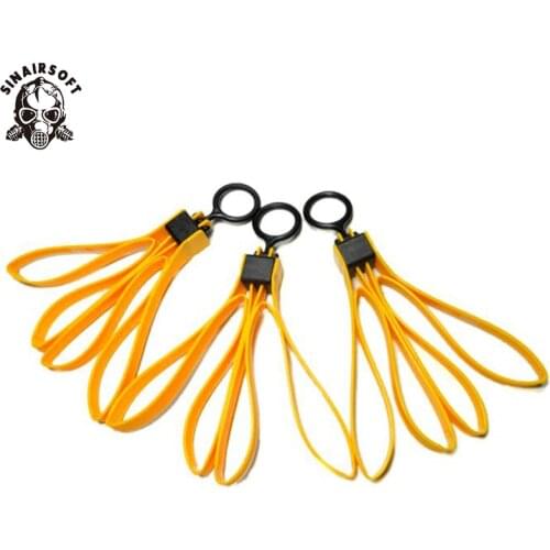 Tactical Plastic Cable Tie Strap Handcuffs CS Sport Decorative Belt TMC Sport Gear Disposable Cable Tie Yellow Black (1set/3pcs)