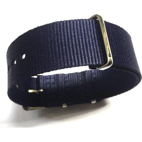 Canvas Fabric Navy Wrist Watch Straps Nylon Wristwatch Bands Dark blue Width 18mm 20mm 22mm easy for exchange