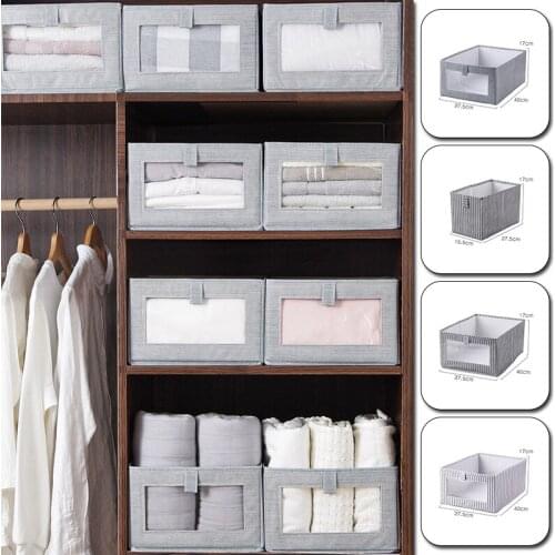 Household Non Woven Clothing Storage Box Foldable Underwear Storage Box Space-saving Wardrobe Drawer Finishing Container