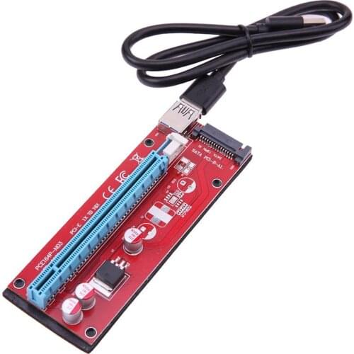 Laptop power converter USB 3.0 PCI-E Express 1x to 16x extender riser card adapter SATA for Bitcoin Miner mining