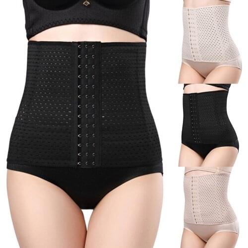 Women Breathable Slim Underbust Tummy Control Waist Training Corset Body Shaper белье женское 2021