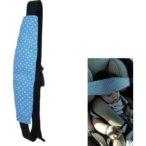 1Pcs Fixing Band Baby Kid Head Support Holder Star Print Sleeping Belt Car Seat Sleep Nap Holder Belt Baby Stroller Safety Sea