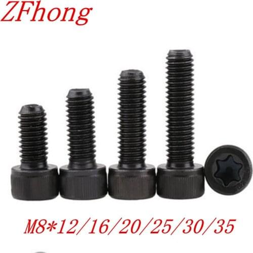 10PCS/LOT Grade 12.9 Alloy Steel M8*12/16/20/25/30/35 8mm Torx Cap Head Screw Bolt