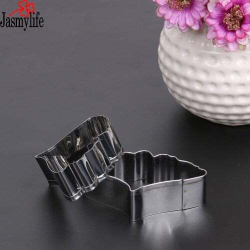 2pcs/set 3D Flower Cake Cookie Cutter Mold Ginkgo Biloba Leaf Stainless Steel Fondant Molds Baking Tools Kitchen Accessories