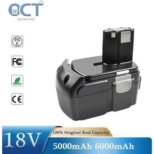 18V 5000mAh Li-ion Battery Replacement for Hitachi BCL1830 BCL1815 BCL1820 BCL1860 327730 327731 326240 326241 5.0Ah Power Tool