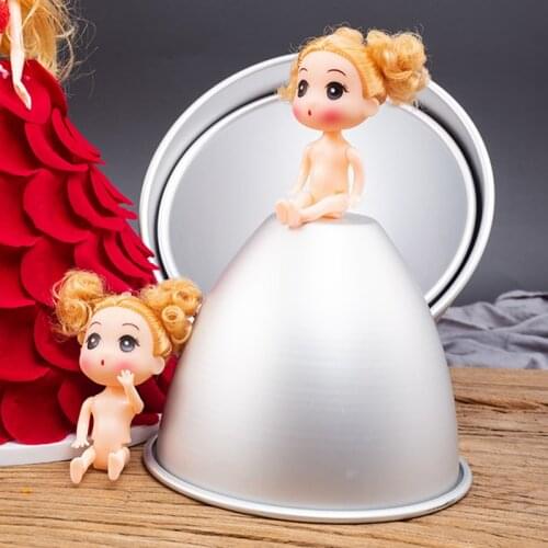 Aluminum Doll Cake Mold Dolly Varden Pan Doll Dress Cake Tin 4/6/7/8/10 Inch