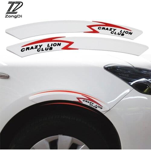 ZD 2X Car Wheel eyebrow For Citroen C5 C4 C3 Mini Cooper Opel Astra H G J Vectra C Saab Decorative Anti-collision Strip Sticker