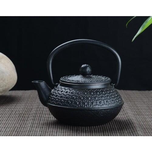 Free shipping big rain drop cast iron teapot 300ml