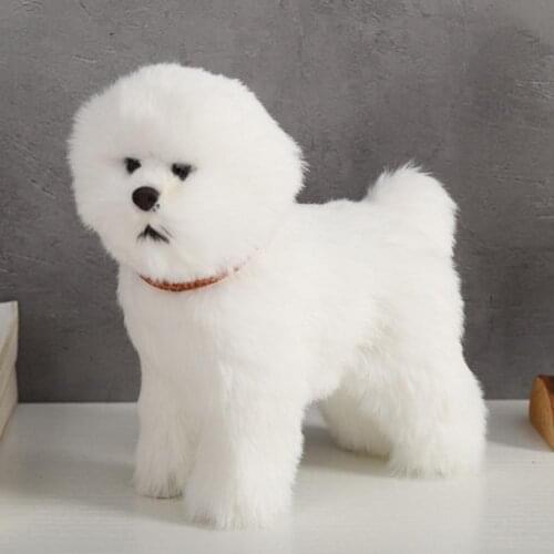 Bichon Frise Puppy Stuffed Cute Simulation Teddy Dog Plush Birthday Gift Decor Cute Simulation Teddy Dog