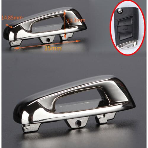 Remote Key Chain Hole Metal Cover Keyless Top Head Key Base For Volkswagen VW Golf 7 MK7 GTI Octavia A7 2015 2016 Touran 2016