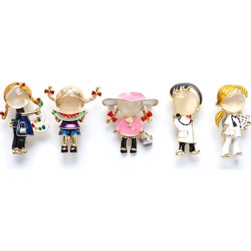 Opal Enamel Doctor Boys And Girls Brooches Medical Brooch Pin Nurse Jewelry Women Men Jackets Badges Accessories hijab Pin