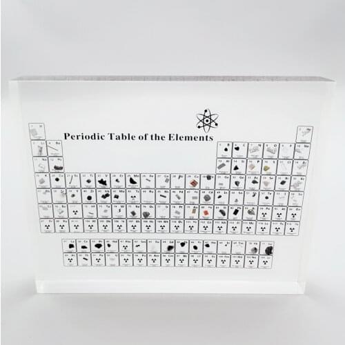 Fast Free Shipping Periodic Table Of Elements With 83 Kind Real Stable Inside Kids Teaching Tool Science Gifts New Arrival