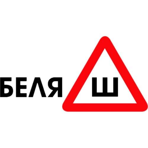 CS-608#19*37cm Spikes according to GOST. Belyash funny car sticker vinyl decal silver/black for auto car stickers styling