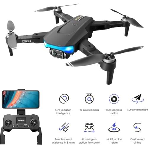 LS38 UAV Professional HD 6K Mini Camera Remote Control Quadcopter with 5G WIFI GPS Brushless Motor 4 Channel Helicopter Drone