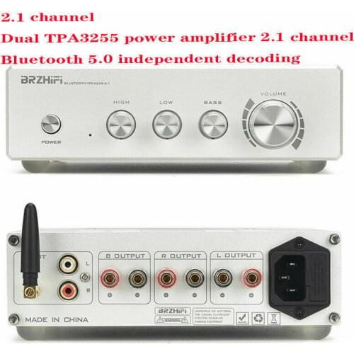 Dual-core TPA3255 Bluetooth fever amplifier power 2.1 channel Bluetooth 5.0 power amplifier subwoofer