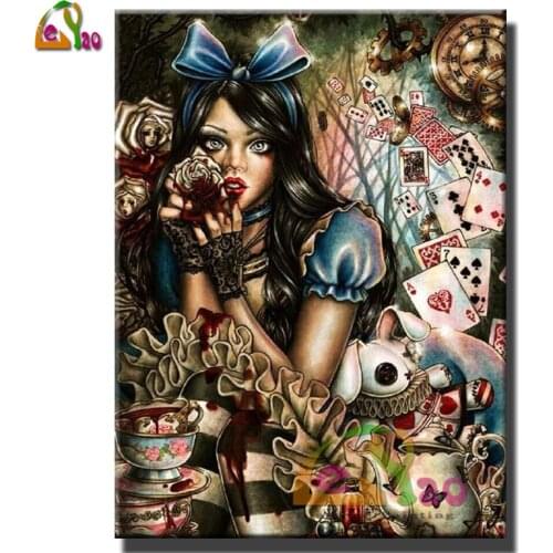 DIY 5D Diamond Painting Beauty Woman Playing Card Cross Stitch Full Drill Diamond Embroidery Mosaic Picture Of Rhinestones Decor