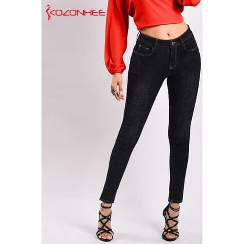 Женские утепленные джинсы Kozonhee China At AliExpress