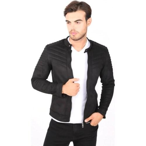 Delpino New Season Men 'S Narrow Cut Slim Fit Suede Coats 445695410