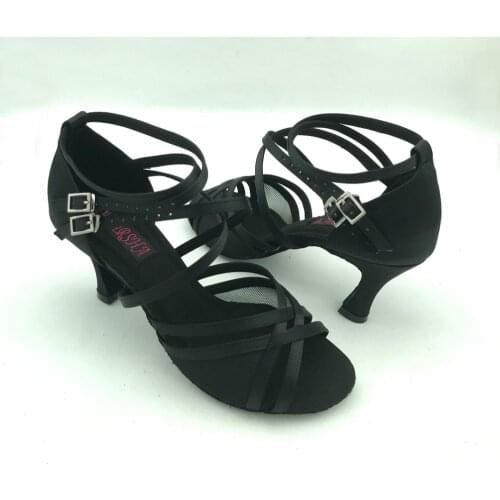Fashional womens latin dance shoes ballroom shoes salsa dance shoes tango & wedding shoes 6208B-BLK