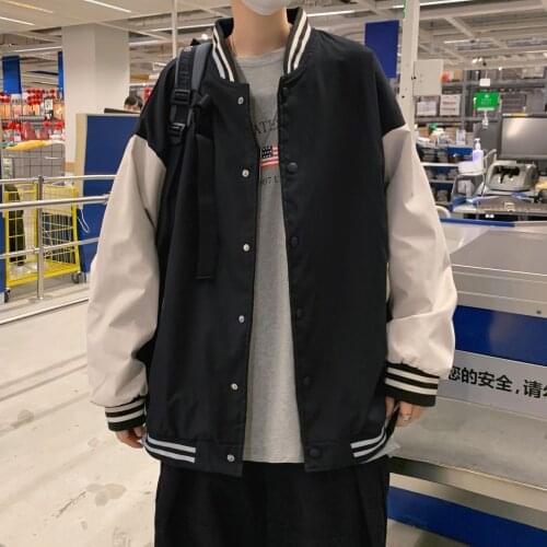 Mens Baseball Jacket Casual and Versatile 2021 Autumn New Loose Ins Trend Korean Sports Men Jacket