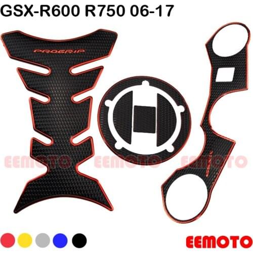 Motorcycle Tank Pad Triple Tree Top Clamp Upper Front End Decals Stickers For Suzuki GSXR 600 750 k6 k7 k8 k9 k10 06 07 08 09-17