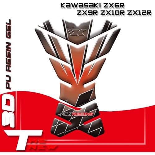 New Motorcycle 3D Sticker Decal Emblem Protection Tank Pad Cas For Kawasaki ZX6R ZX9R ZX10R ZX12R