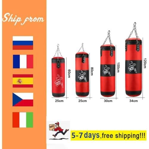 Empty Boxing Sandbag Home Fitness Hook Hanging Kick Punching Bag Boxing Training Fight Karate Punch Muay Thai Sand Bag