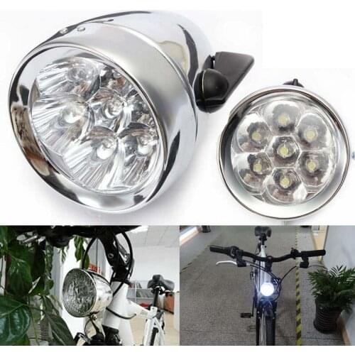 Retro 7 LED MTB Bicycle Light Waterproof Bike Head Light Front Lamp Road Flashlight Bracket Mountain Cycling Accessories Bike