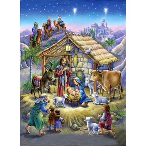 Jesu Family Diy Diamond Paintings Religion Embroidery Patterns Full Hand-Craft Home Decor Cartoon 3d Cross Stitch Kits Stickers