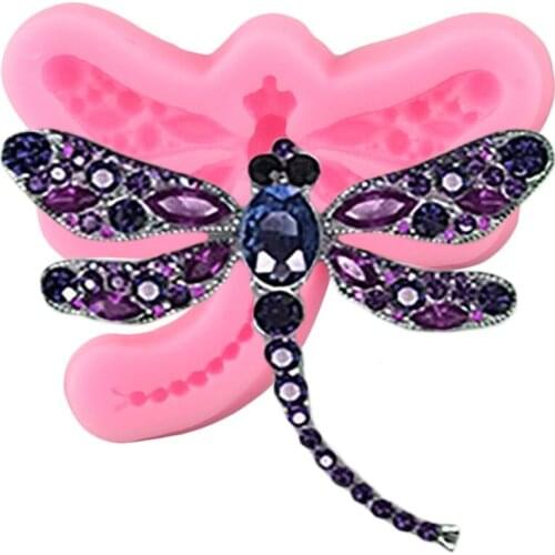 3D Dragonfly Silicone Mold Cupcake Topper Fondant Cake Decorating Tools Jewelry Resin Clay Molds Candy Chocolate Gumpaste Moulds