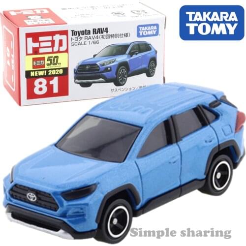 Takara Tomy Tomica 81 Toyota RAV4 Scale 1/66 Car Hot Pop Kids Toys Motor Vehicle Diecast Metal Model