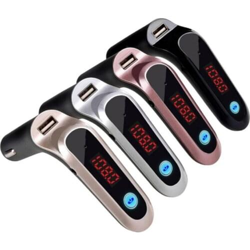 USB TF Card Support Charger Wireless Bluetooth Car Kit LCD Hands-Free FM Transmitter MP3 Music Player Mobile Phones Tablets