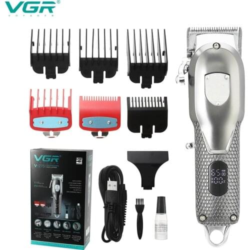 VGR V-276 Rechargeable Waterproof Hair Clipper Electric Hair Trimmer Shaver Body Hair Mustache Men Shaving Beard Trimmer Haircut