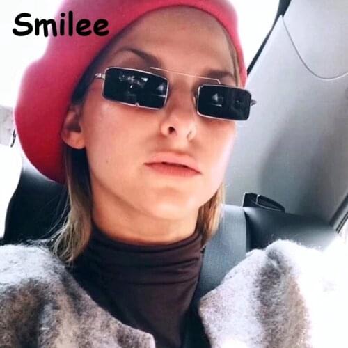 Vintage Brand Designer Women Sunglasses Luxury Small Glasses Ladies Square Sunglass Woman Clear Blue Metal Men Eyeglasses