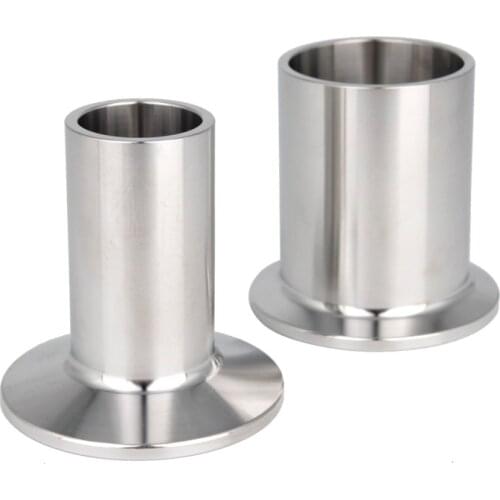 1pcs Φ63 Φ71 Stainless steel welding connector flange clamp hoop type chuck Lengthen sanitary quick connect end tube