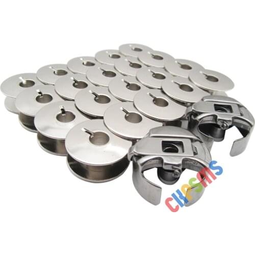 20PCS #55623S+2PCS BC-DBZ(3)-NBL6 Metal Bobbins&Bobbin case Compatible with Brother PR Embroidery Machine PR650 PR655 PR1000