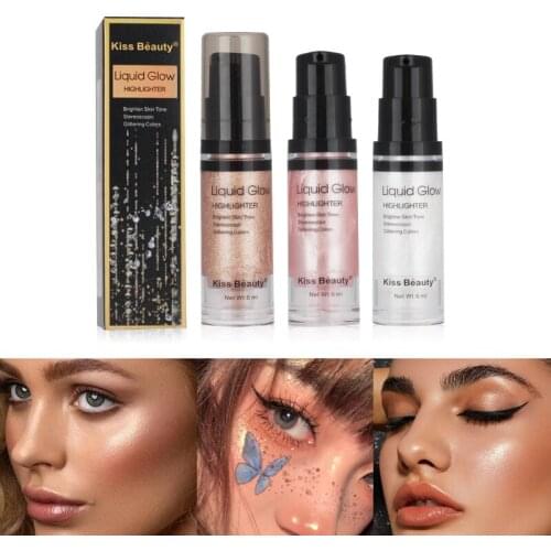 3 Colors Makeup Highlighter Face Contouring Makeup Brightener Concealer Liquid Highlighter Primer Bronzer Face Glow Cosmetics