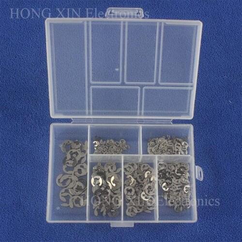 300Pcs/set DIN6799 GB896 M2 M2.5 M3 M4 M5 M6 Stainless Steel Circlip Sack Retainer E E-type Buckle-shaped Split Washers
