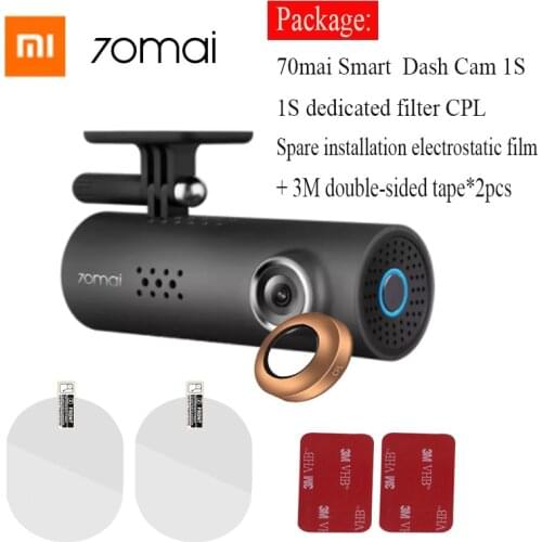 70mai Car DVR 1S Camera Recorder ,70mai 1S 1080P HD Night VisionDash WiFi,Accessories for vehicle dashcam filter CPL