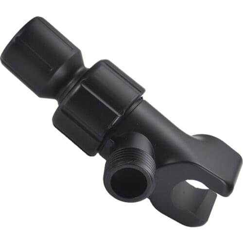 ABS Matte Black Three-Way Socket American Boom Shower Bracket G1/2' Connector