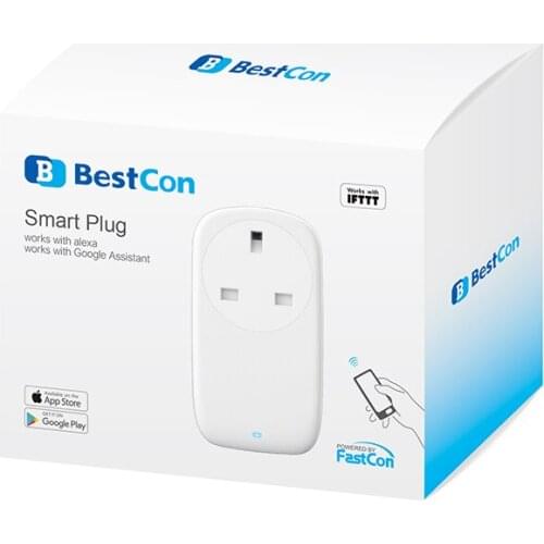 BroadLink BestCon SP4L UK Wifi Smart Mini Plug Remote Control Timers Socket Wi-Fi/3G/4G FastCon Nightlight Alexa Voice Control