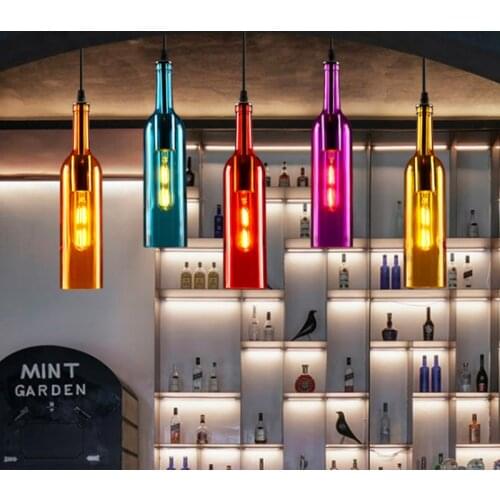 Wine Bottle Chandelier Creative Personality Music Restaurant Bar Party Decoration