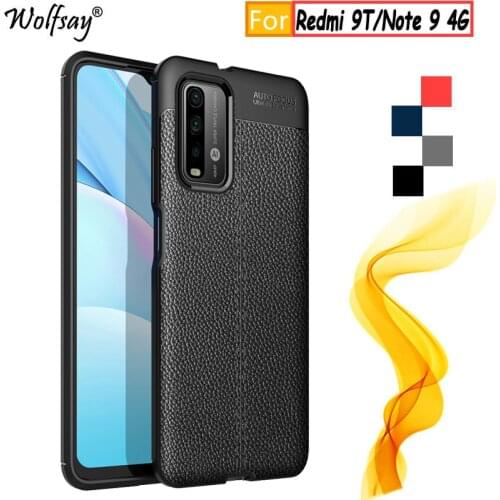 For Xiaomi Redmi 9T Case For Redmi 9T Bumper Fashion Rubber Housings Leather Silicon Back Case For Redmi 9T 9 Power Cover 6.53"